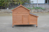 YES4PETS Brown Chicken Coop Rabbit Hutch Cat Cage Hen Chook House - 45-Degree Angle