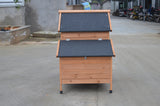 YES4PETS Brown Chicken Coop Rabbit Hutch Cat Cage Hen Chook House - Close-Up Angle