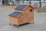 YES4PETS Brown Chicken Coop Rabbit Hutch Cat Cage Hen Chook House - Low Angle