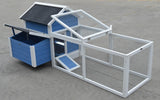 YES4PETS Large Chicken Coop Rabbit Hutch Ferret Cage Hen Chook Cat House - Rear View