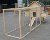 YES4PETS XXXL Chicken Coop Rabbit Guinea Pig Hutch Ferret Hen Cat Kitten House - 45-Degree Angle