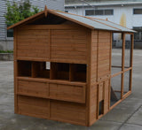 YES4PETS XXXL Walk-in Chicken Coop Rabbit Guinea Pig Hutch Ferret Hen Cat House - 45-Degree Angle