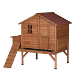 YES4PETS XL Chicken Coop Rabbit Hutch Cage Hen Chook House - 45-Degree Angle