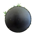 YES4HOMES Artificial Green Wall Plant Panel Disc Garden Flower Art 100cm Grassy UV Resistant-Fireworks Black Frame - Top-Down View