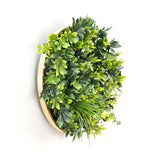 YES4HOMES Artificial Green Wall Plant Garden Panel Daffodil Smile Disc Art 50cm Grassy  UV Resistant Frame - Front View