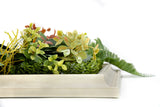 YES4HOMES 3D Green Artificial Plants Wall Panel Flower Wall With Frame Vertical Garden UV Resistant 33X33CM - Side View