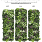 YES4HOMES 3 Artificial Plant Wall Grass Panels Vertical Garden Foliage Tile Fence 50X50 CM - Front View