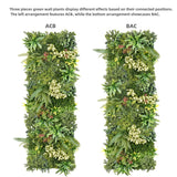 YES4HOMES 3 Artificial Plant Wall Grass Panels Vertical Garden Foliage Tile Fence 50X50 CM - Front View