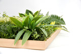 YES4HOMES 3D Green Artificial Plants Wall Panel Flower Wall With Frame Vertical Garden UV Resistant 50X50CM - Front View