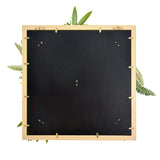 YES4HOMES 3D Green Artificial Plants Wall Panel Flower Wall With Frame Vertical Garden UV Resistant 50X50CM - Side View