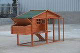 YES4PETS XL Chicken Coop Rabbit Guinea Pig Hutch Ferret Hen House - 45-Degree Angle