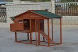 YES4PETS XL Chicken Coop Rabbit Guinea Pig Hutch Ferret Hen House - Rear View