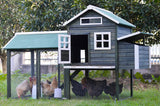 YES4PETS XL Chicken Coop Rabbit Hutch Guinea Pig Cage Ferret House - Front View