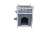 YES4PETS Cat Shelter Condo with Escape Door Rabbit Kitty House Cave - Front View