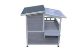 YES4PETS 2 Story Outdoor Cat Shelter Condo with Escape Door Rainproof Kitty House - Front View