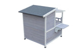YES4PETS 2 Story Outdoor Cat Shelter Condo with Escape Door Rainproof Kitty House - Top-Down View