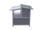 YES4PETS 2 Story Outdoor Cat Shelter Condo with Escape Door Rainproof Kitty House - Rear View