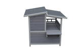 YES4PETS 2 Story Cat Shelter Condo with Escape Door Rainproof Kitty House - Top-Down View