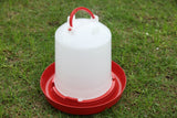 YES4PETS Farm Poultry Bird Chicken Water Drinker 3 L & 3 kg Food Grain Seed Feeder Set - Side View
