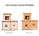 YES4PETS Cat Cardboard House Tower Condo Scratcher Pet Post Pad Mat Furniture - Top-Down View