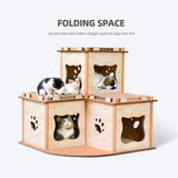 YES4PETS Cat Cardboard House Tower Condo Scratcher Pet Post Pad Mat Furniture - 45-Degree Angle