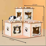 YES4PETS Cat Cardboard House Tower Condo Scratcher Pet Post Pad Mat Furniture - Extra Image