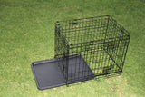 YES4PETS 24' Collapsible Metal Dog Puppy Crate Puppy Cage Cat Rabbit Carrier - Front View