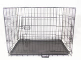 YES4PETS 24' Portable Foldable Dog Cat Rabbit Collapsible Crate Pet Cage with Blue Cover Mat - Top-Down View