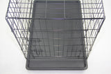 30' Portable Foldable Dog Cat Rabbit Collapsible Crate Pet Cage with Blue Cover - Rear View