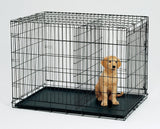 YES4PETS 30' Collapsible Metal Dog Rabbit Crate Cage Cat Carrier With Divider - Rear View