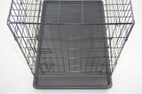 36' Portable Foldable Dog Cat Rabbit Collapsible Crate Pet Cage with Cover Blue - Rear View