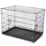 YES4PETS 36' Collapsible Metal Dog Cat Crate Cage Cat Carrier With Divider - Front View