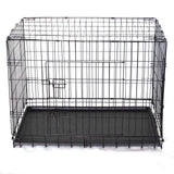 YES4PETS 42' Collapsible Metal Dog Cat Puppy Rabbit Puppy Crate Cage - Top-Down View