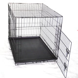 YES4PETS 48' Portable Foldable Dog Cat Rabbit Collapsible Crate Pet Cage with Cover Mat Blue - Side View