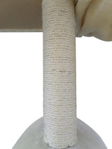 YES4PETS 100 cm Beige Cat Scratching Post Tree  Scratcher House - Top-Down View