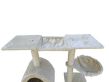 YES4PETS 100 cm Beige Cat Scratching Post Tree  Scratcher House - Rear View