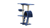 YES4PETS 100 cm Blue Cat Scratching Post Tree  Scratcher House - Front View