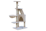 YES4PETS 120 cm Multi level Cat Kitten Scratching Post Tree-Beige - Top-Down View