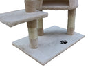 YES4PETS 120 cm Multi level Cat Kitten Scratching Post Tree-Beige - Close-Up Angle