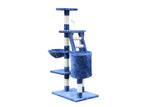 YES4PETS 120 cm Multi level Cat Kitten Scratching Post Tree-Blue - Front View