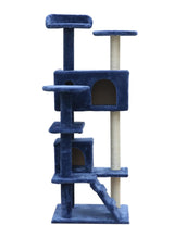 YES4PETS 130 cm Blue Cat Scratching Post Tree  Scratcher Pole-Blue - Front View