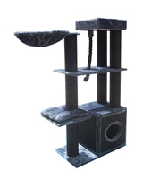 YES4PETS 33kg 160 cm XL Multi Level 14cm Thick Cat Scratching Post Tree Scratcher Pole- Grey - Front View