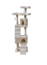YES4PETS 170cm Cat Scratching Post Tree Post House Tower with Ladder Furniture Beige - Side View