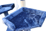 YES4PETS 170cm Cat Scratching Post Tree Post House Tower with Ladder Furniture Blue - 45-Degree Angle