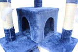 YES4PETS 170cm Cat Scratching Post Tree Post House Tower with Ladder Furniture Blue - Rear View