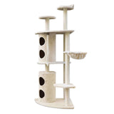 YES4PETS 170cm XL Multi Level Cat Scratching Post Tree Post House Tower-Beige - Side View