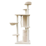 YES4PETS 170cm XL Multi Level Cat Scratching Post Tree Post House Tower-Beige - Top-Down View