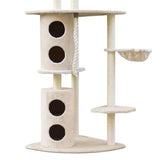 YES4PETS 170cm XL Multi Level Cat Scratching Post Tree Post House Tower-Beige - 45-Degree Angle