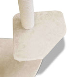 YES4PETS 170cm XL Multi Level Cat Scratching Post Tree Post House Tower-Beige - Low Angle