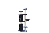 YES4PETS 170cm XL Multi Level Cat Scratching Post Tree Post Furniture House Tower - Grey - Front View